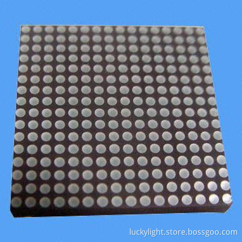 40.64mm (1.6") 16x16 Dot Matrix LED Display, Row Anode, Comes in Super Yellow Source Colors